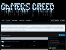 Tablet Screenshot of gamerscreed.com